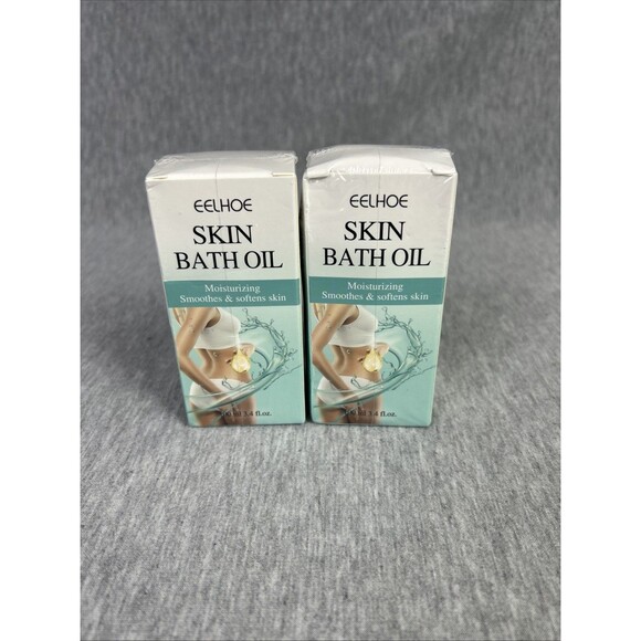 NEW - EELHOE 2pack Skin Bath Oil Soften Skin Oil  Moisturizes Dry Body Oil - Picture 1 of 11